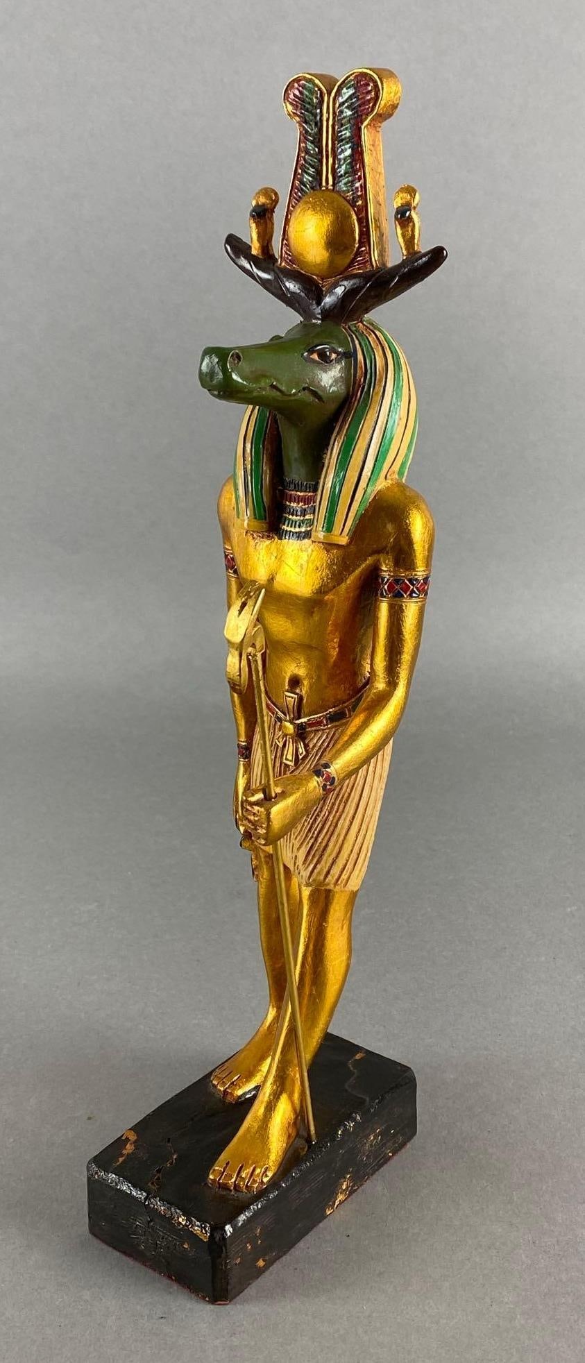AGI Egyptian Goddess Sobek Ceramic Statue (1 of 7)
