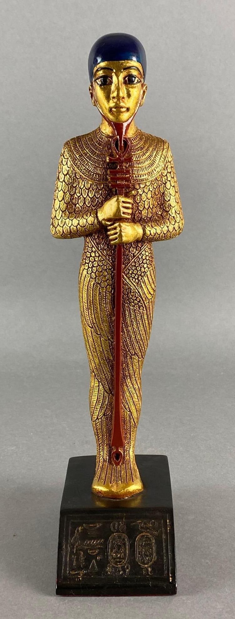 1980 AGI Egyptian God Ptah Painted Ceramic Statue (1 of 7)