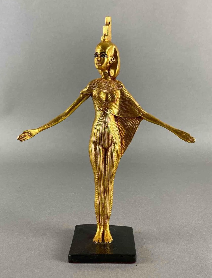 1979 AGI Egyptian Goddess Nephthys Painted Ceramic Statue (1 of 6)