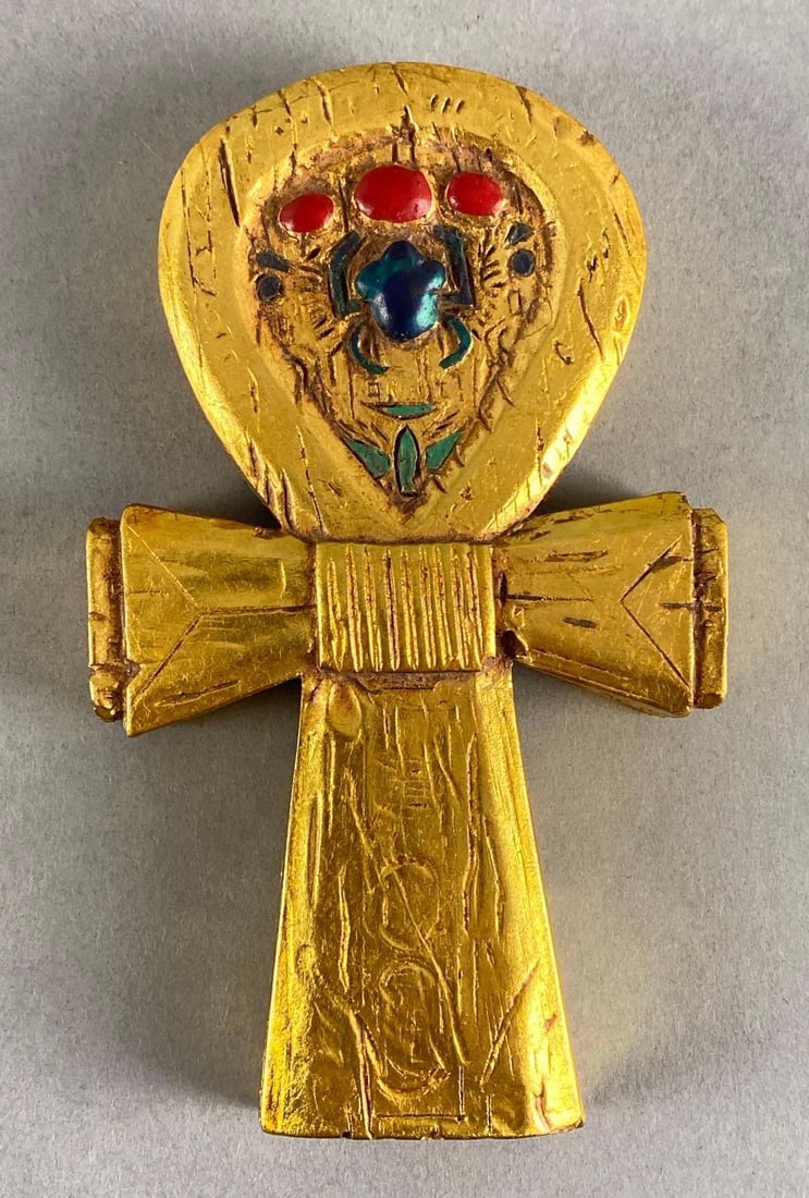AGI Egyptian Ankh Key of Life Painted Statue (1 of 5)