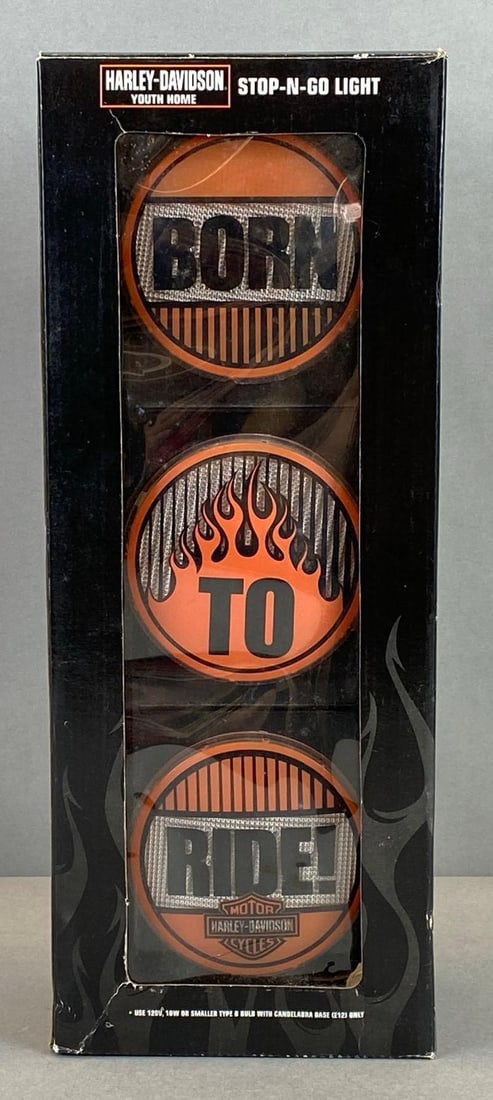 Harley-Davidson Youth Home Stop-N-Go Light: Like new in original box, some shelf wear shown, measures 16 x 4 x 6 1/4 inches