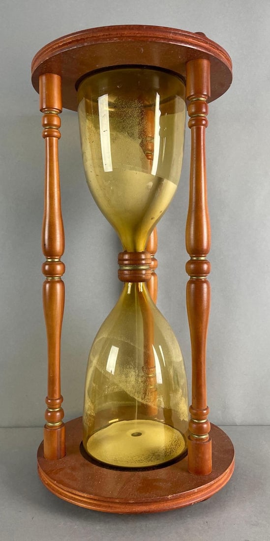 HUGE Vintage Blenko Glass Handcrafted Hourglass: Measures 24 x 11 1/2 inches