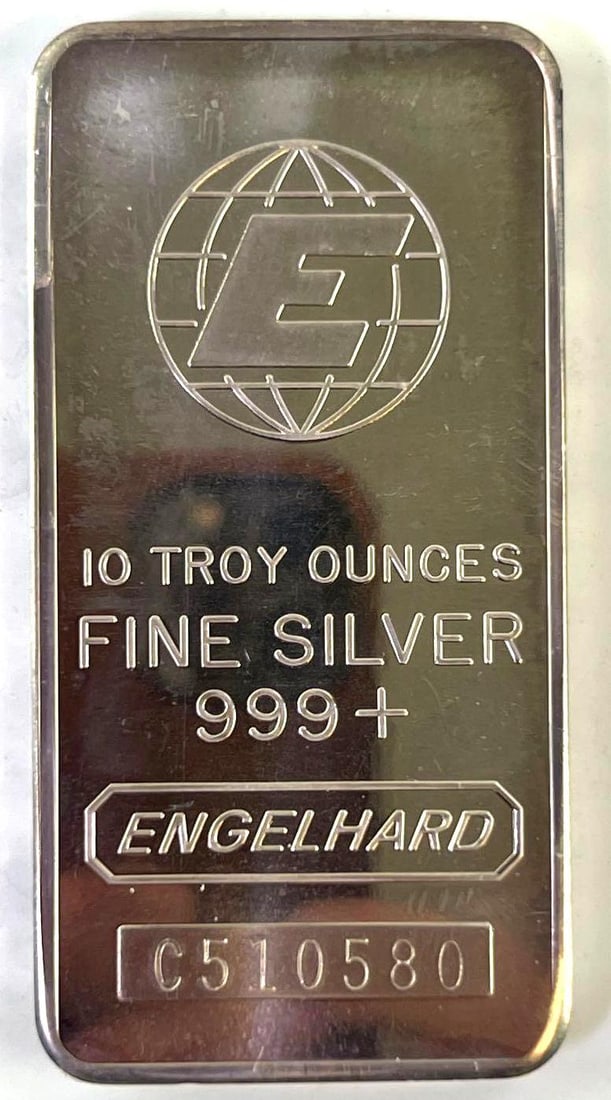Engelhard 10 oz .999 Fine Silver Bar (1 of 1)