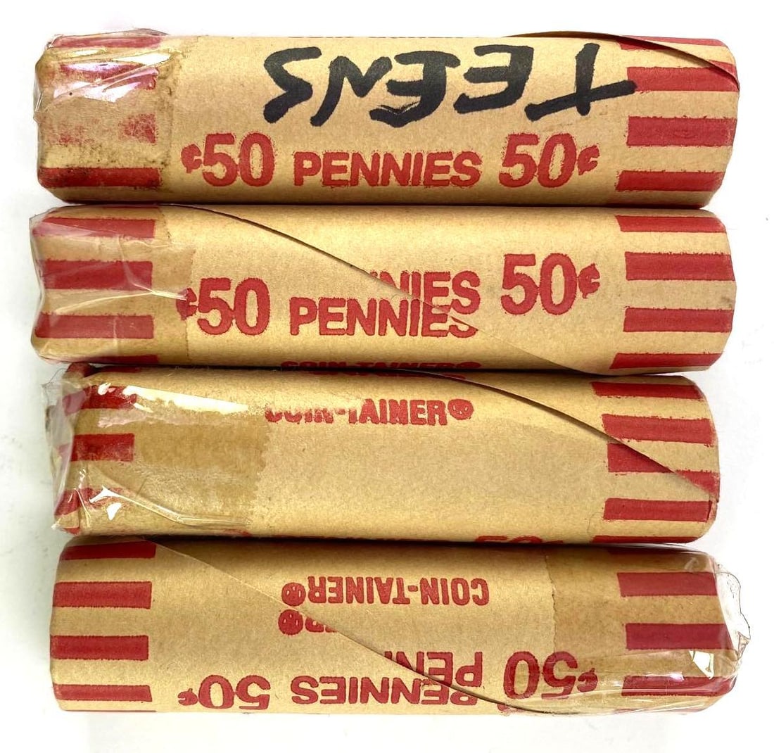 4 rolls of Lincoln Wheat Cents 1910's (1 of 1)