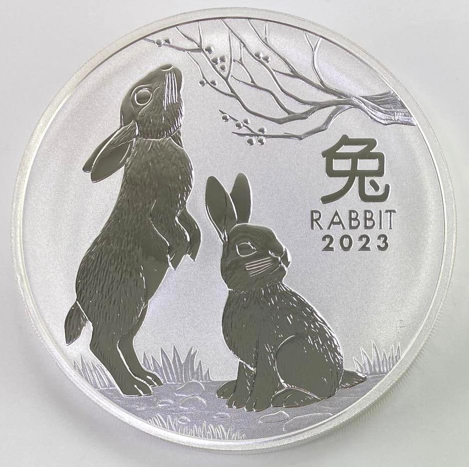 2023 $30 Elizabeth II Australia Rabbit 1KILO 9999 Fine Silver Round (1 of 2)