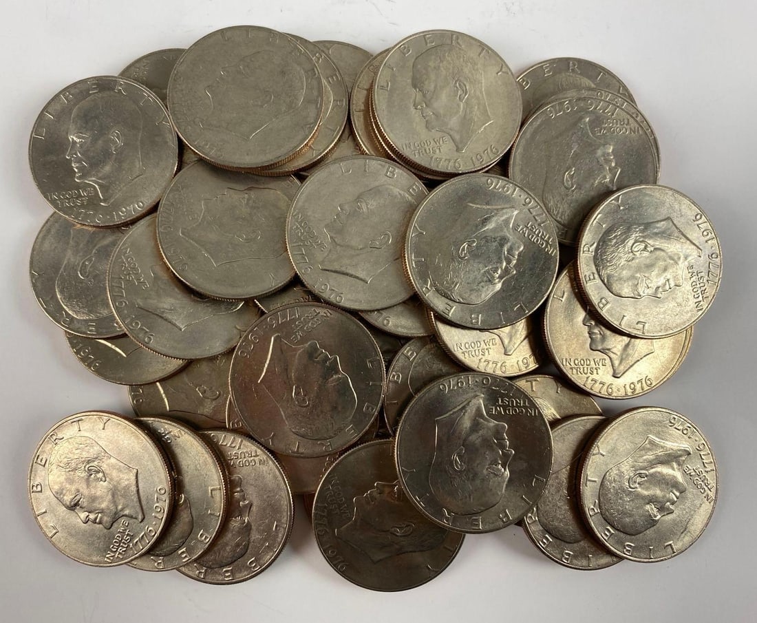 Group of 40 1976 Eisenhower Dollar Coins (1 of 3)