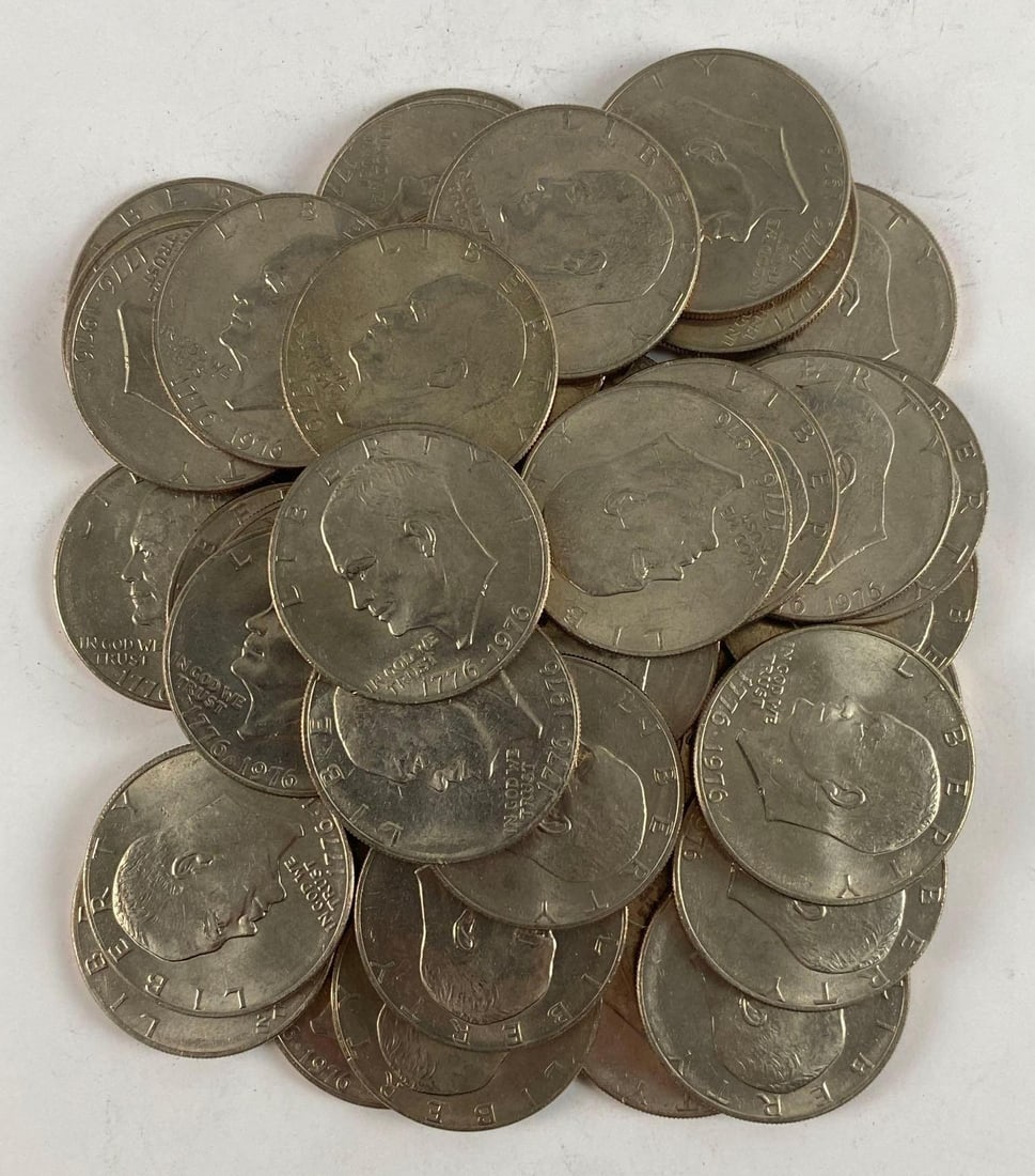 Group of 40 1976 Eisenhower Dollar Coins (1 of 3)