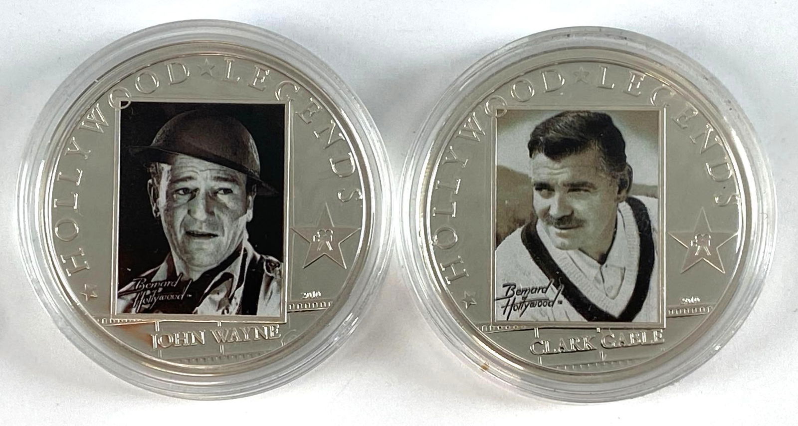 Group of 2 2010 Hollywood Legends John Wayne Clarke Gable: Group of 2 2010 Hollywood Legends 5 Dollar Coins