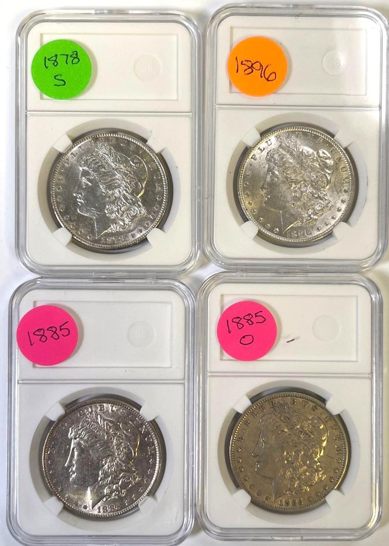 Group of 4  US Morgan Silver Dollars (1 of 2)