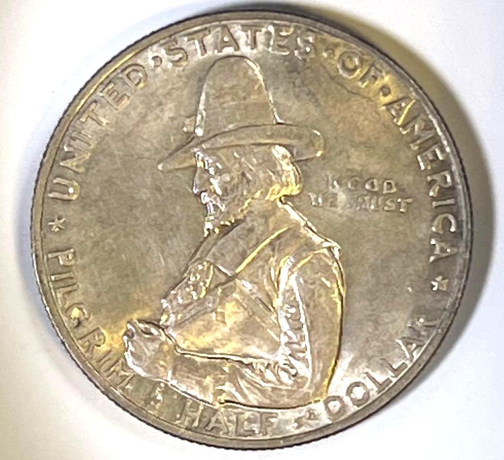 1921 Pilgrim Commemorative Silver Half Dollar (1 of 2)