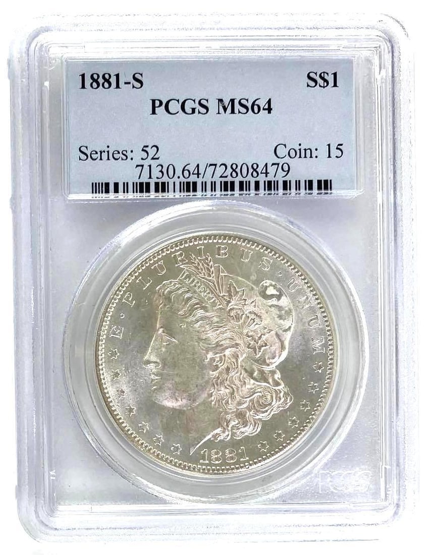 1881 S Morgan Silver Dollar (PCGS) MS64 (1 of 2)