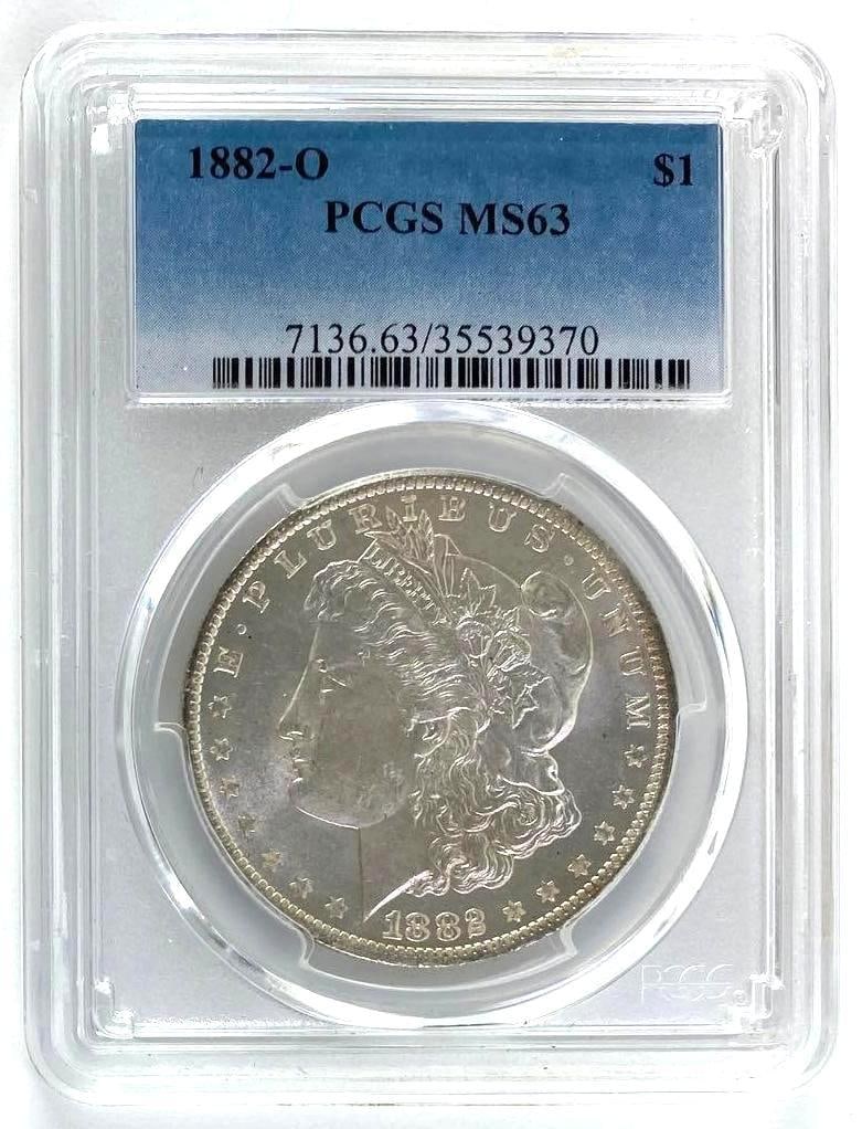 1882 O Morgan Silver Dollar (PCGS) MS63 (1 of 2)