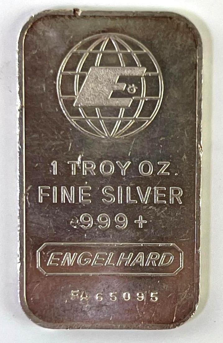 Engelhard 1 oz .999 Fine Silver Bar: Engelhard 1 oz .999 Fine Silver Bar