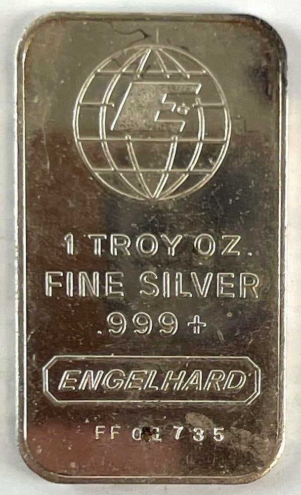 Engelhard 1 oz .999 Fine Silver Bar: Engelhard 1 oz .999 Fine Silver Bar