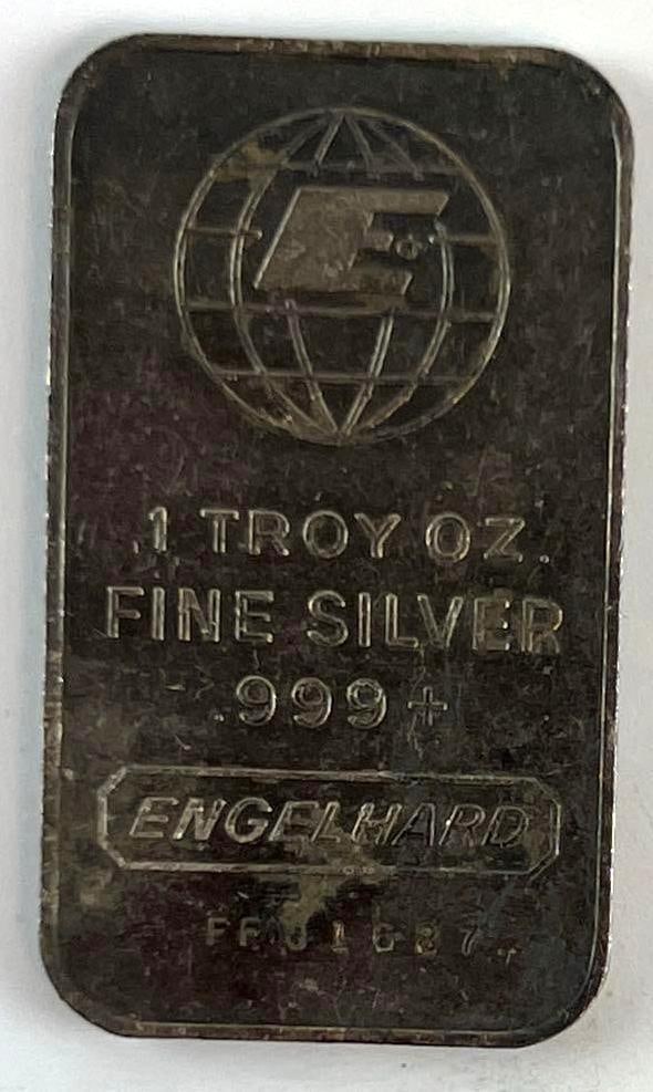 Engelhard 1 oz .999 Fine Silver Bar: Engelhard 1 oz .999 Fine Silver Bar