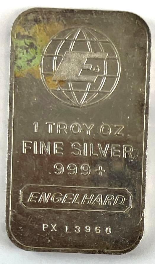 Engelhard 1 oz .999 Fine Silver Bar: Engelhard 1 oz .999 Fine Silver Bar