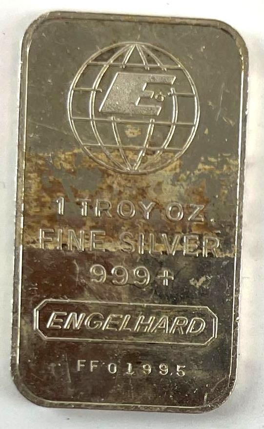 Engelhard 1 oz .999 Fine Silver Bar: Engelhard 1 oz .999 Fine Silver Bar