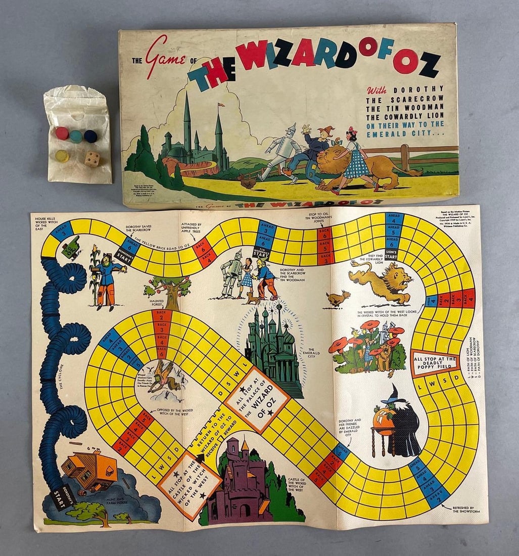 The Game of The Wizard of Oz: Whitman publishing co. Original box measures 7 x 13 1/2 x 1 inches