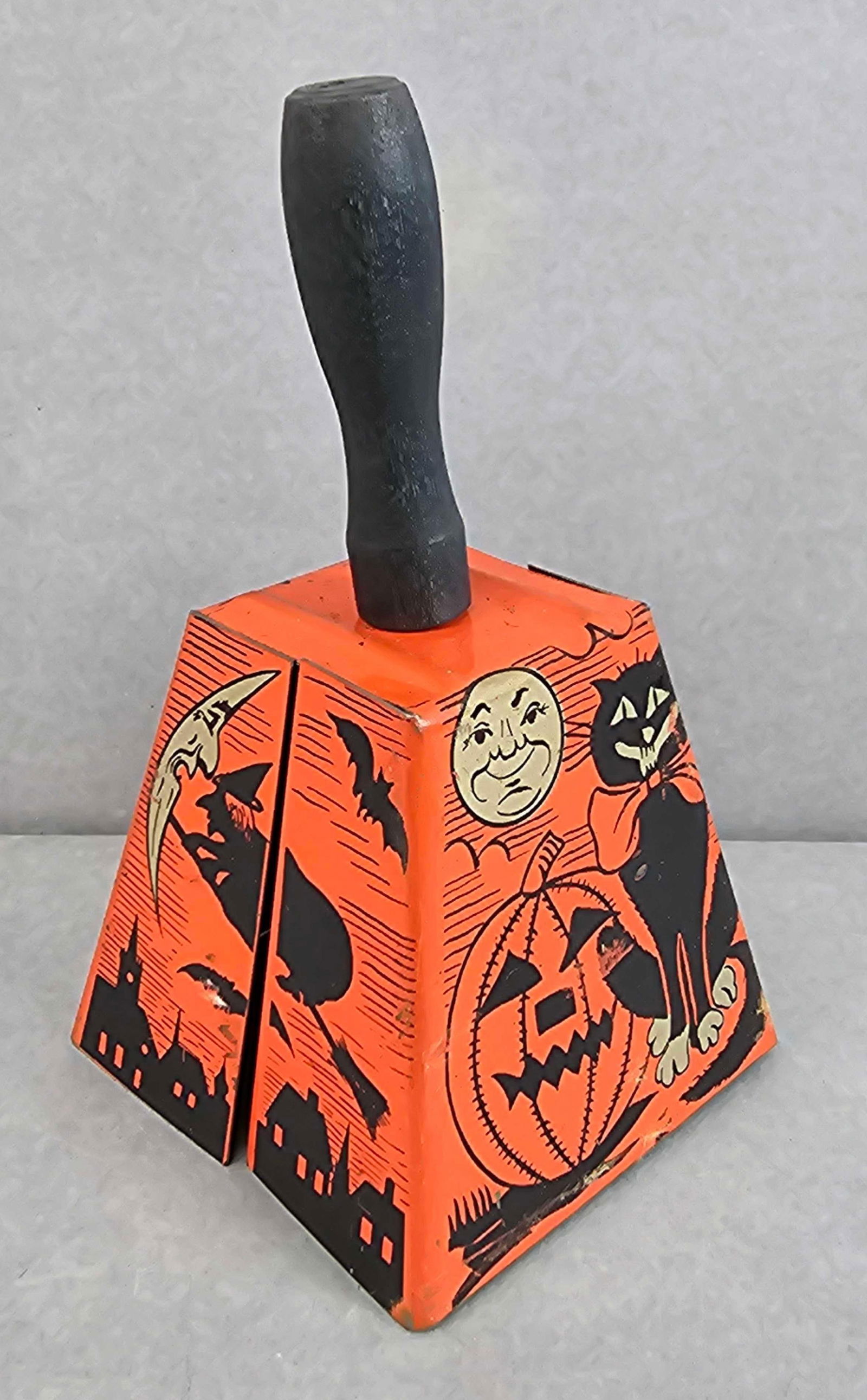 Vintage Childrens Halloween Bell: Measures 6 x 3 x 3 inches