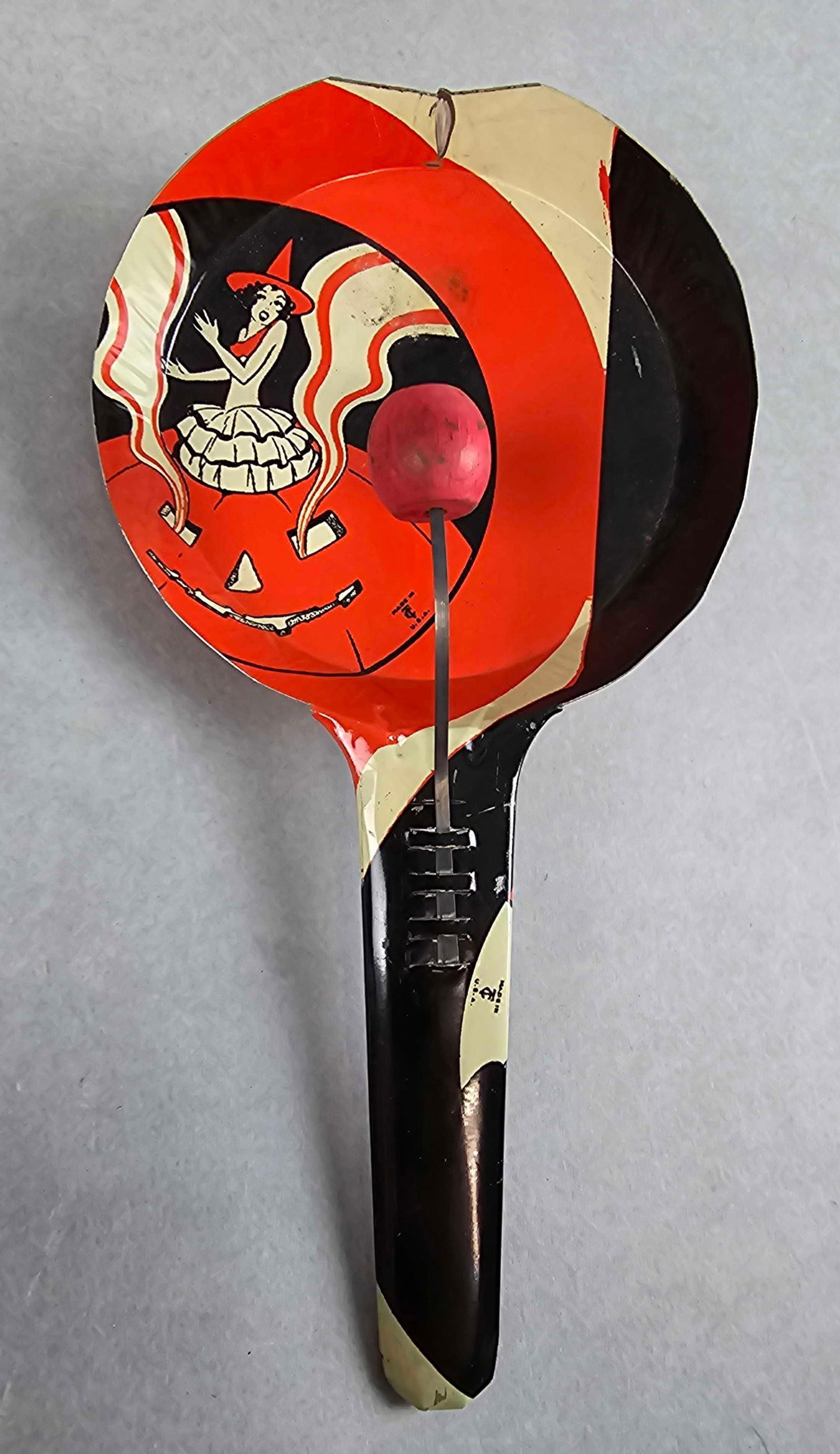 Vintage Halloween Childrens Noise Maker: Measures 8 x 4 inches