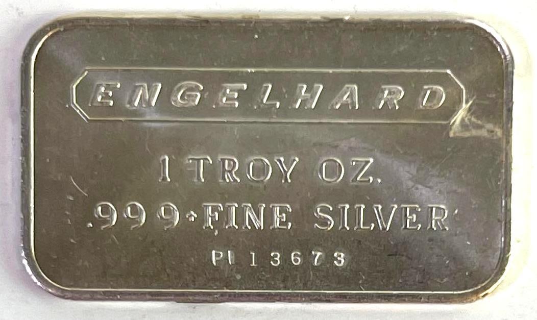 Engelhard 1 oz .999 Fine Silver Bar: Engelhard 1 oz .999 Fine Silver Bar