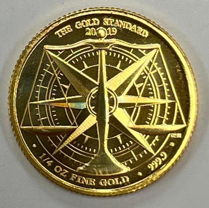 Queen Elizabeth 1/4 oz .9999 Fine Gold Round "The Gold Standard": Queen Elizabeth 1/4 oz .9999 Fine Gold Round "The Gold Standard"