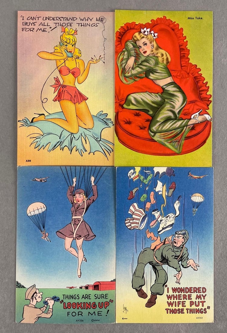 Postcards - 30+ Pinup and Military Comics (1 of 3)