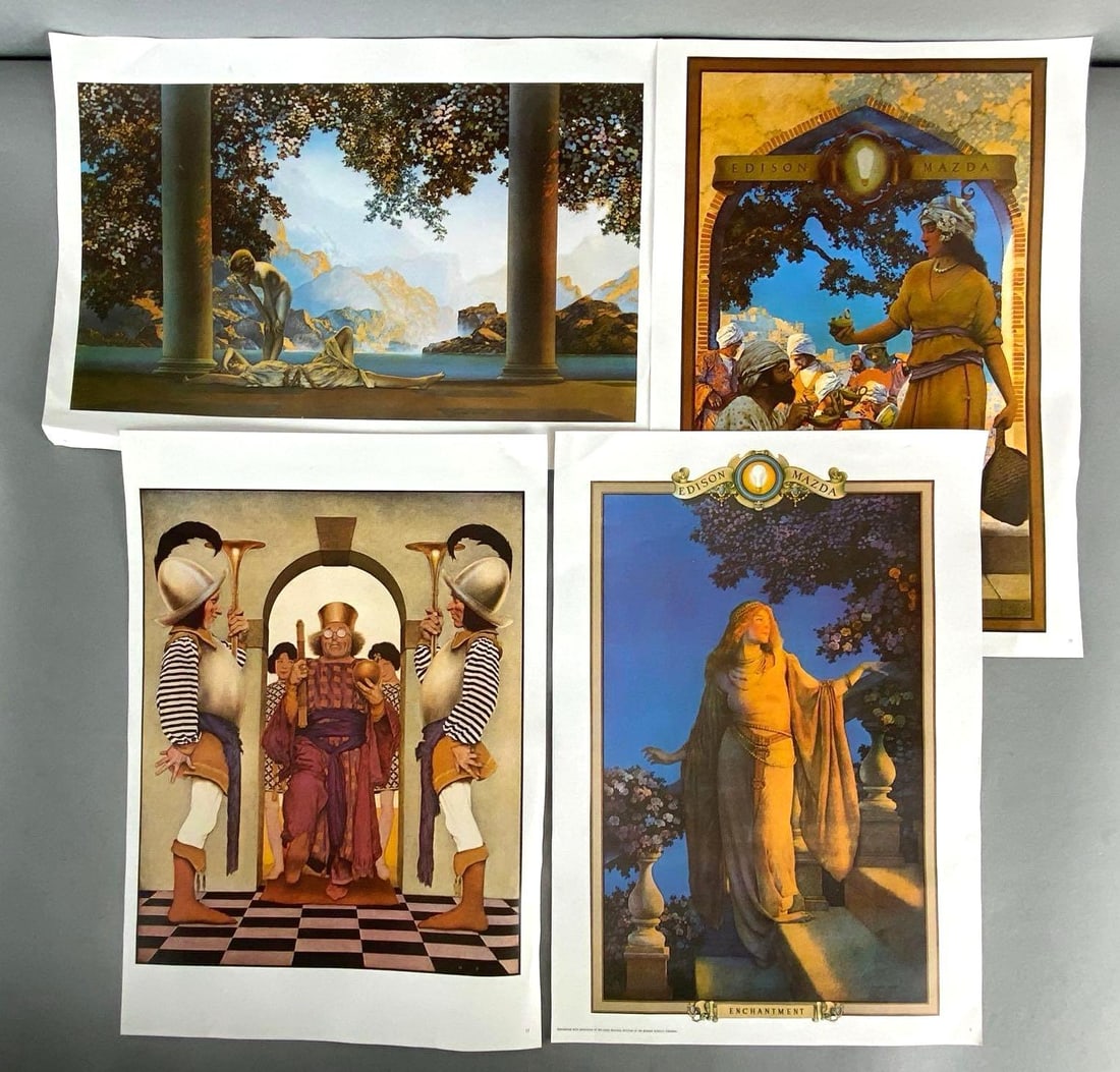 Group of 4 Maxfield Parrish Prints on Paper (1 of 6)
