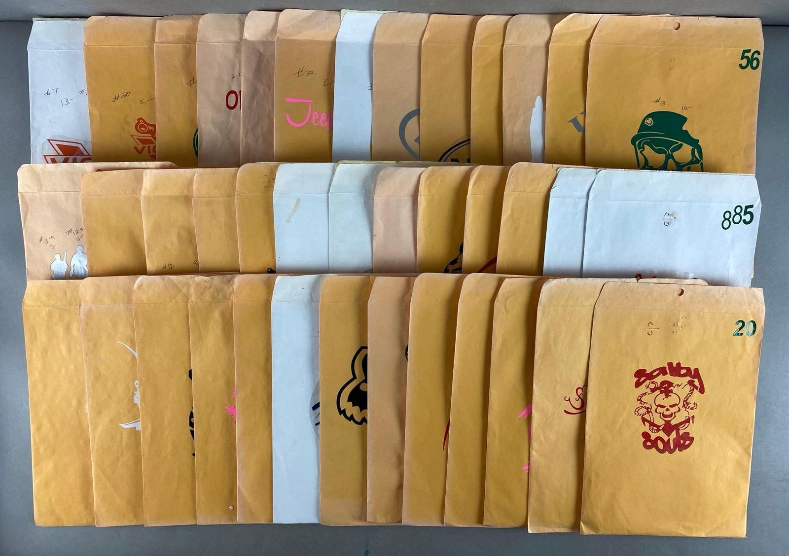 Group of 30+ Folders of Assorted Car Window Sticker Decals (1 of 3)