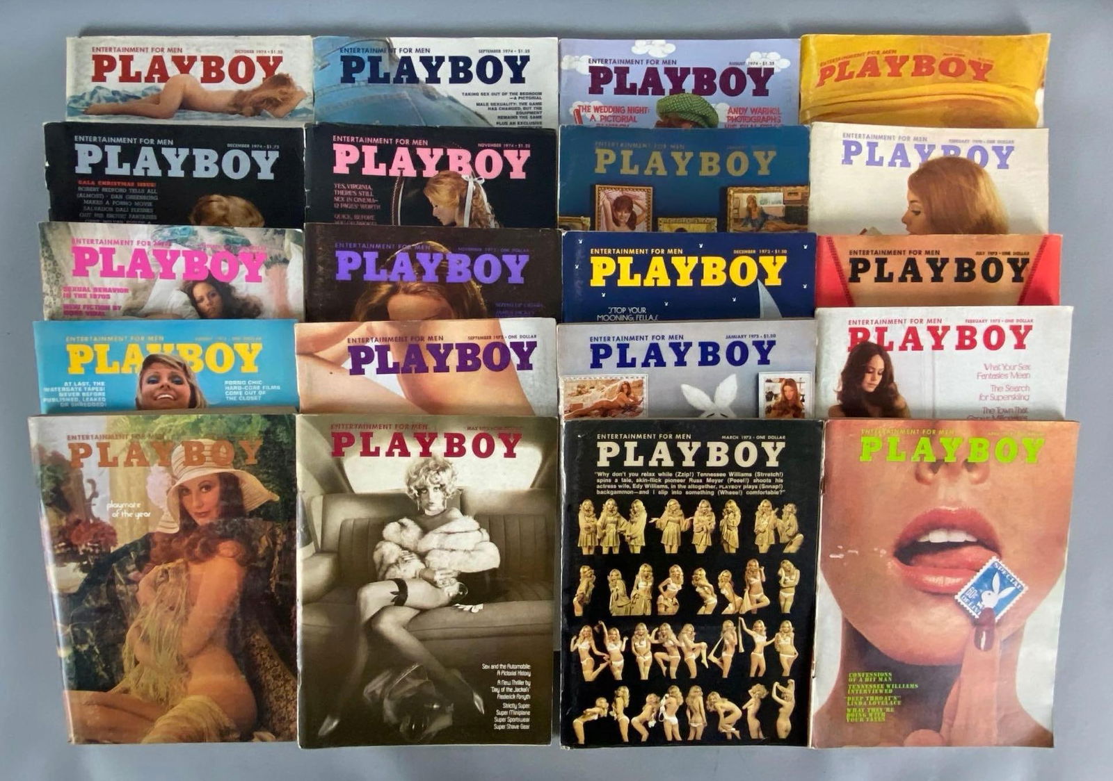 Group of 20 1970s Playboy Magazines (1 of 3)