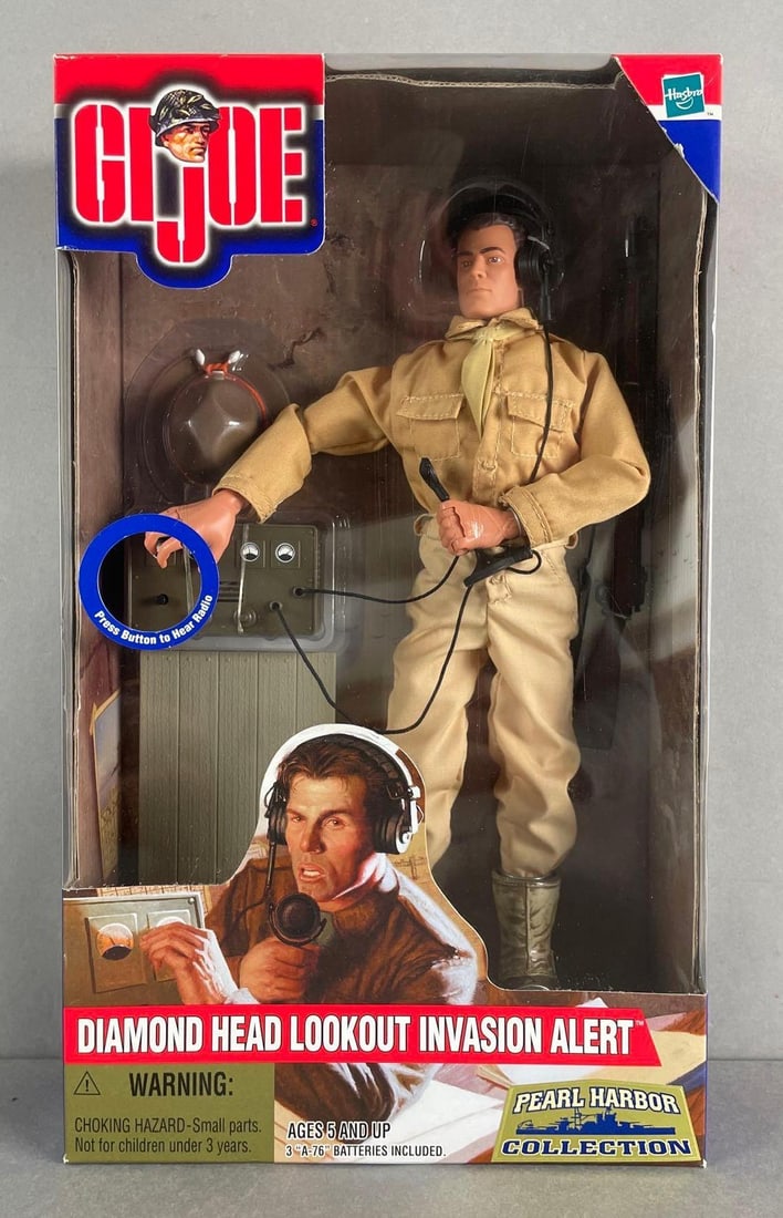 Hasbro G.I. Joe Diamond Head Lookout Invasion Alert Action Figure: Pearl Harbor collection, working condition, original packaging