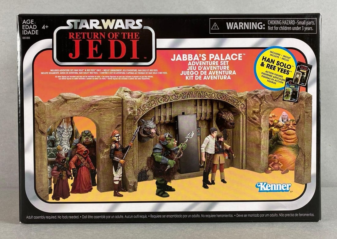 Kenner Star Wars Return of The Jedi Jabba’s Palace Adventure Set: New in original box, measures 9 x 13 x 6 inches
