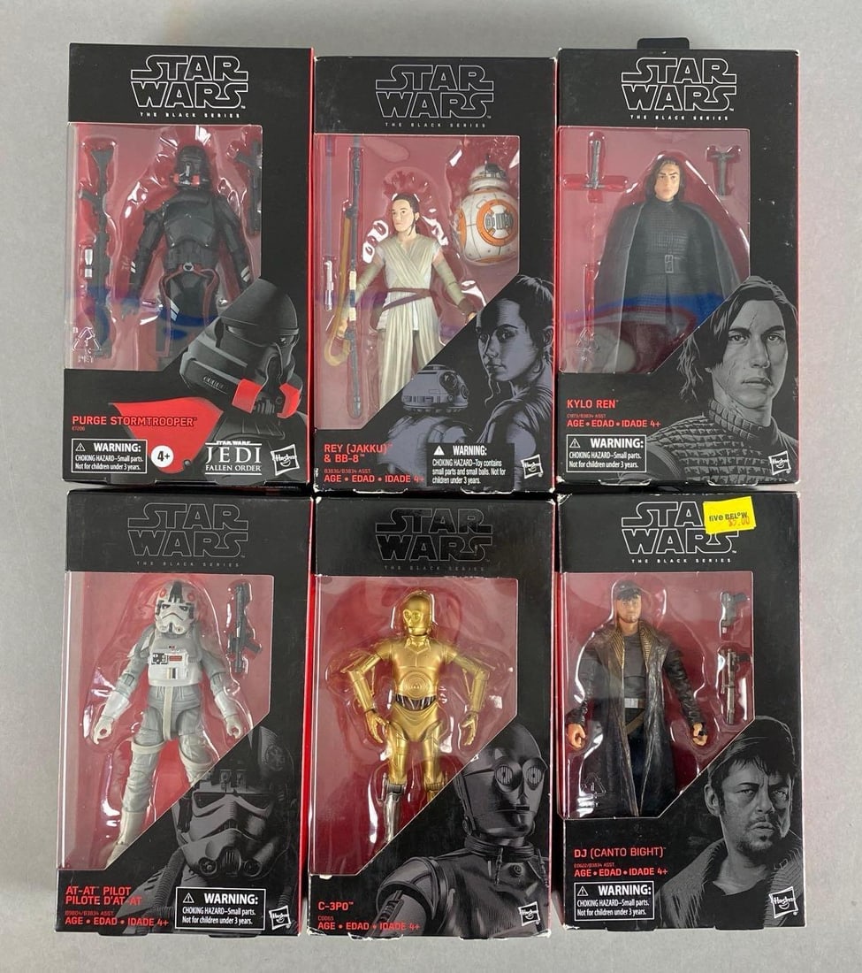 Group of 6 Hasbro Star Wars The Black Series Figures (1 of 2)