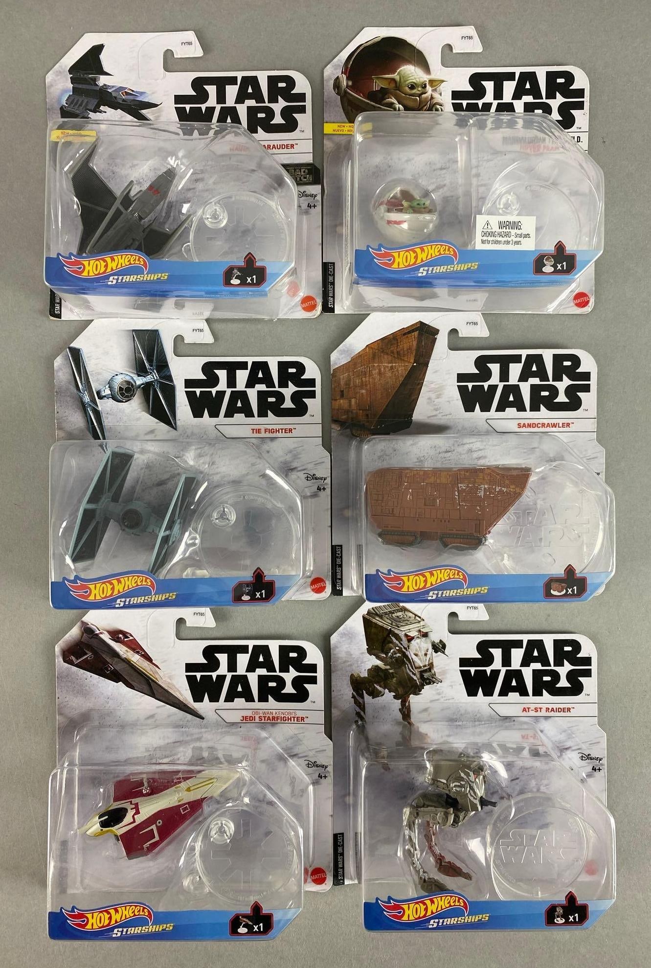 Group of 6 Mattel Hot Wheels Star Wars Vehicles (1 of 4)