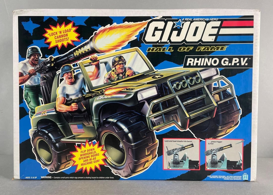 Hasbro G.I. Joe Hall of Fame Rhino G.P.V. Vehicle: Sealed original packaging, box measures 14 x 20 x 8 inches