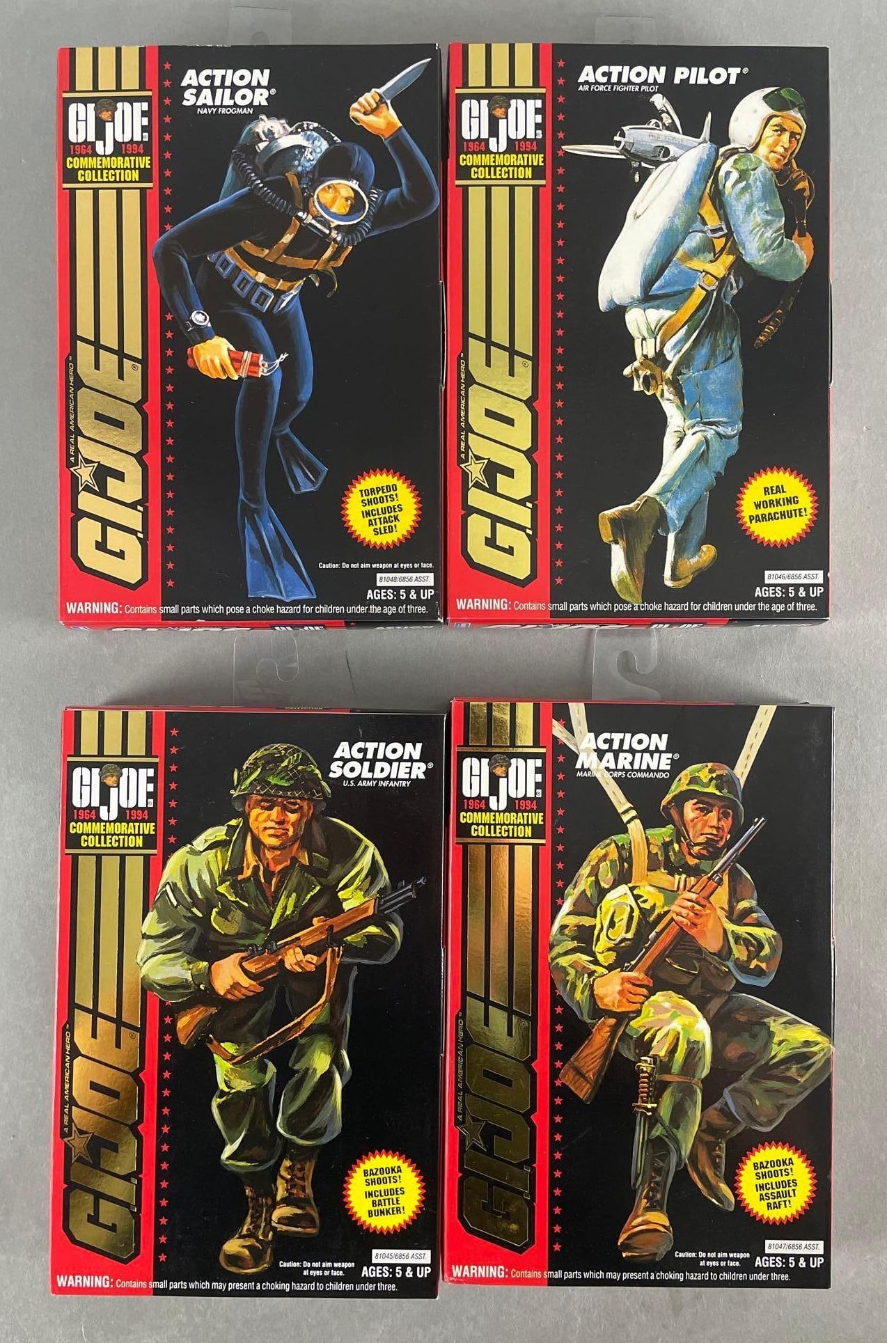 Group of 4 Hasbro G.I. Joe Commemorative Collection Action Figures (1 of 2)