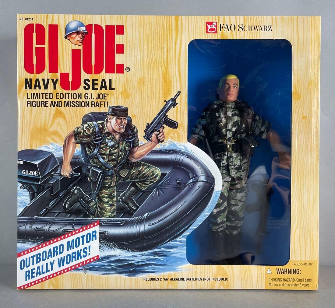 Kenner FAO Schwarz G.I. Joe Navy Seal Action Figure and Mission Raft (1 of 3)