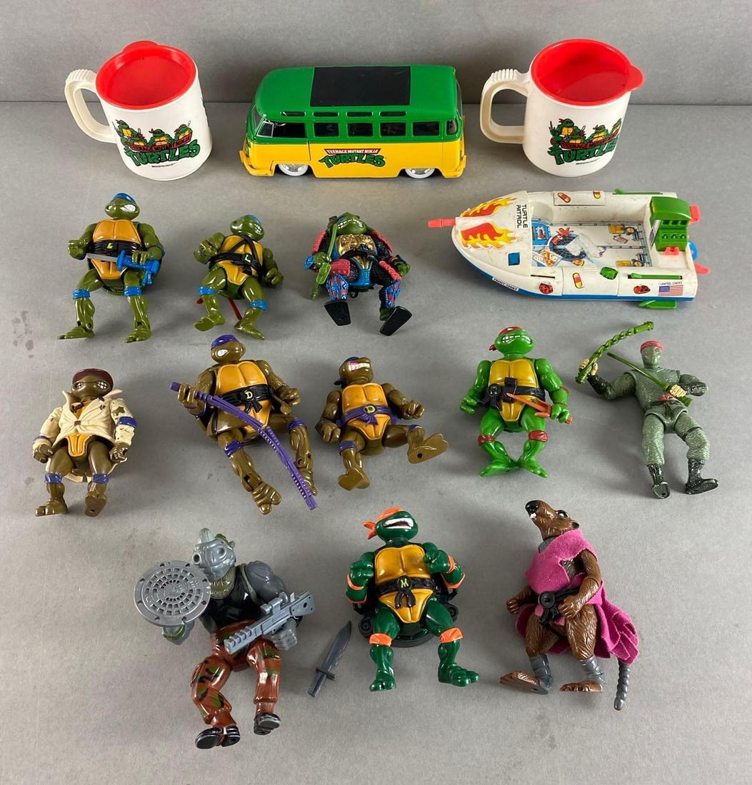 Group of 15 Assorted TMNT Action Figures and Vehicles (1 of 3)