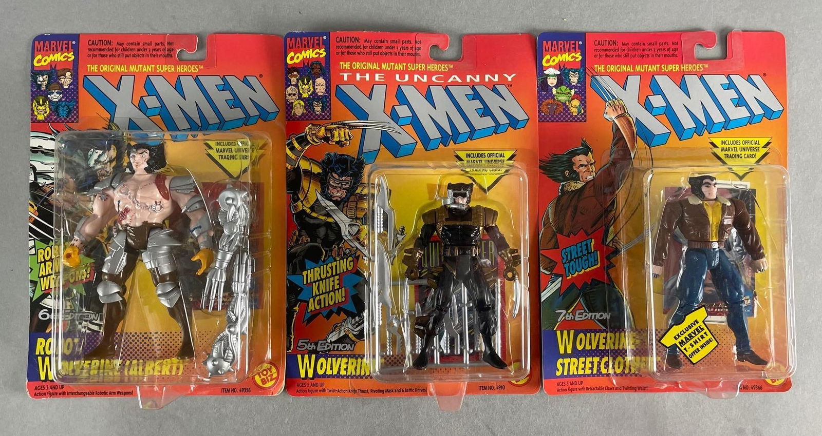 Group of 3 Toy Biz Marvel X-Men Wolverine Action Figures (1 of 2)
