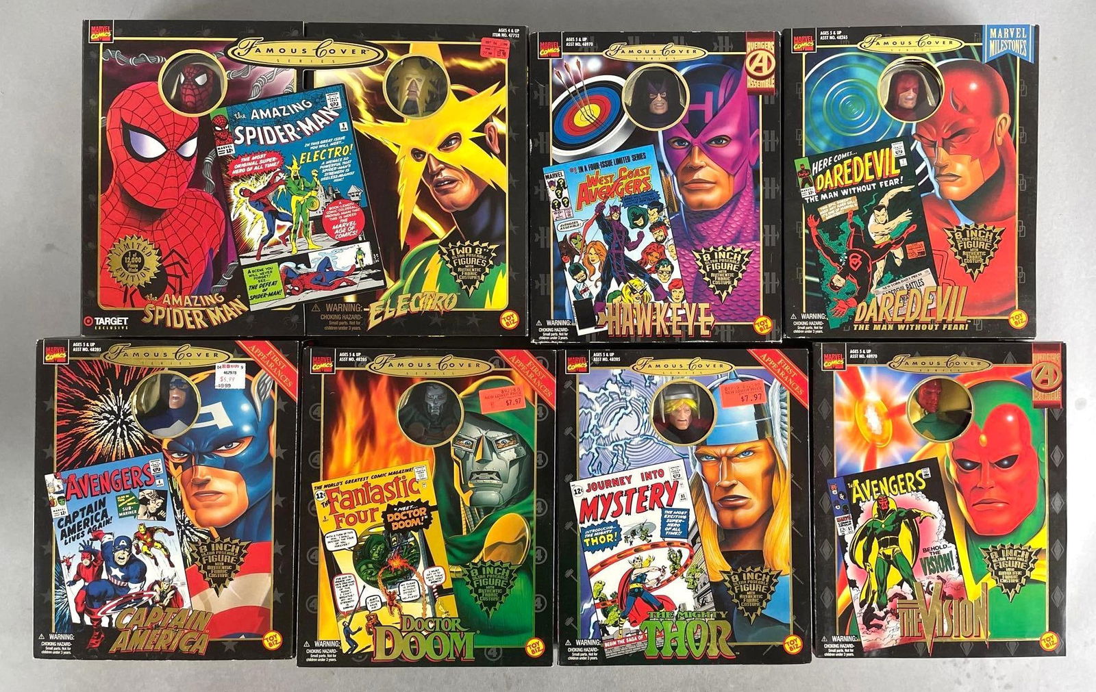 Group of 7 Toy Biz Marvel Comics Famous Cover Action Figures (1 of 3)