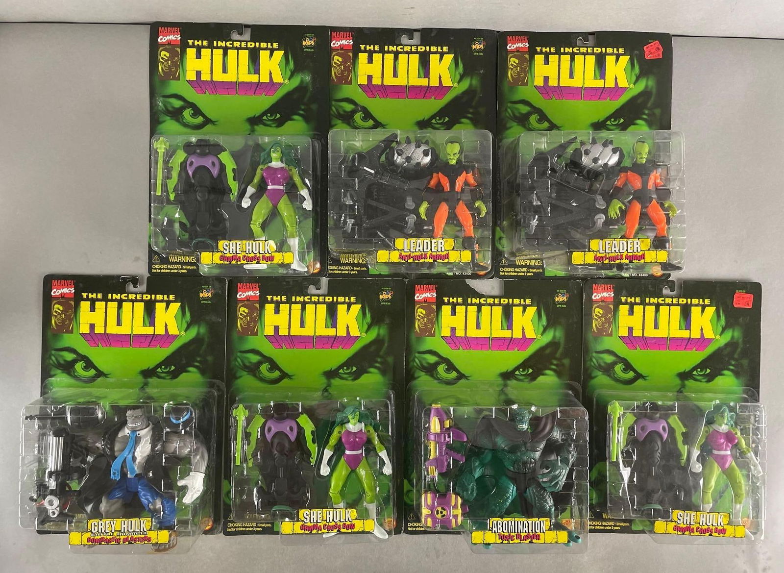 Group of 7 Toy Biz Marvel Comics Incredible Hulk Action Figures (1 of 2)