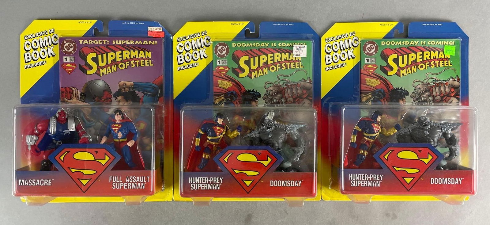 Group of 3 Kenner DC Superman Man of Steel Action Figures (1 of 2)