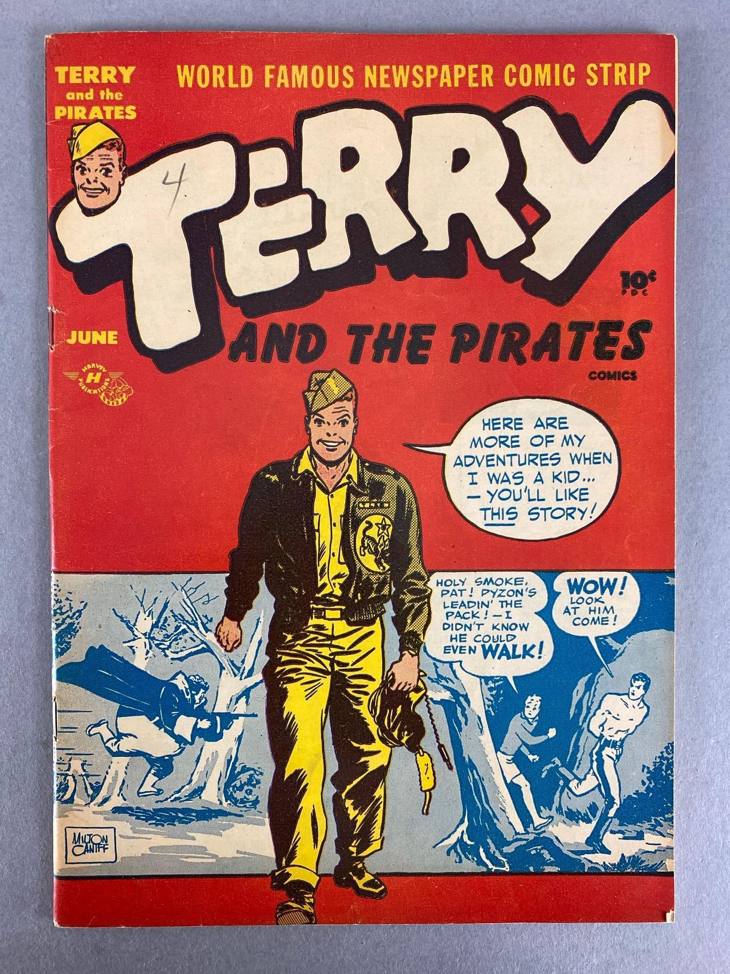 Harvey Publications Terry and the Pirates No. 4: June 1947, Golden Age, $.10, bagged and boarded, foxing along spine