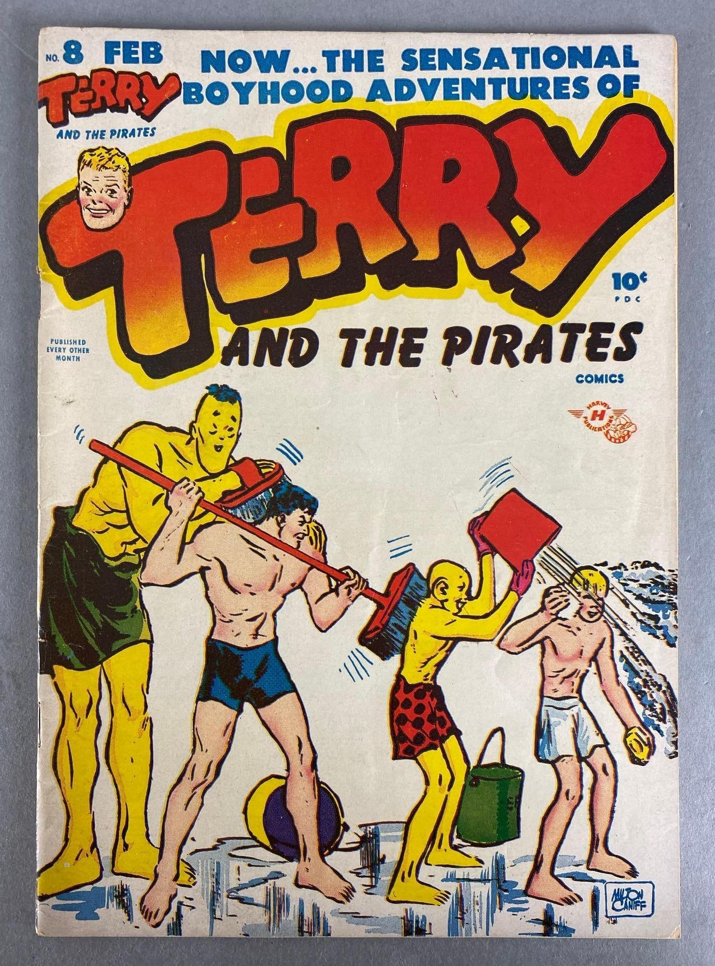 Harvey Publications Terry and the Pirates No. 8: February 1948, Golden Age, $.10, bagged and boarded, foxing along spine