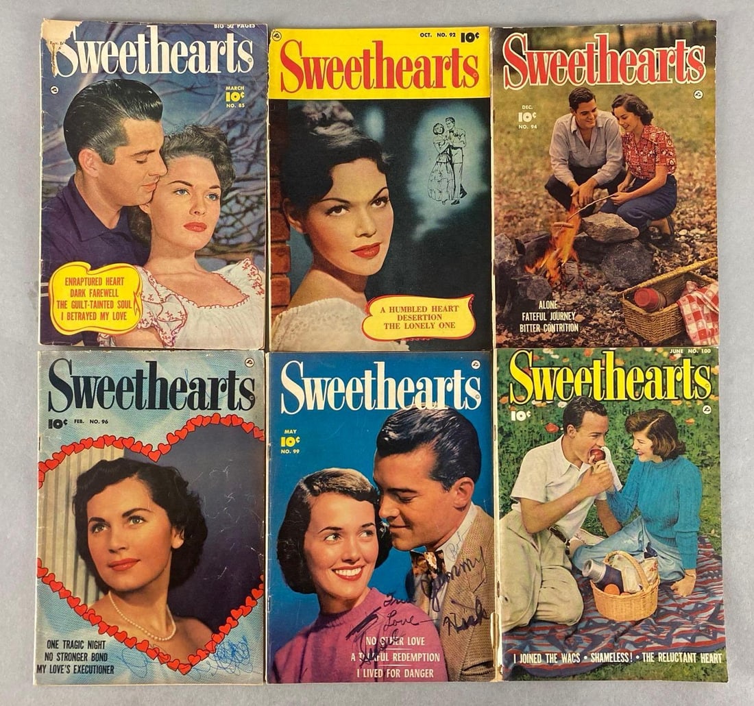 Group of 6 Fawcett Publications Sweethearts Comic Books (1 of 2)