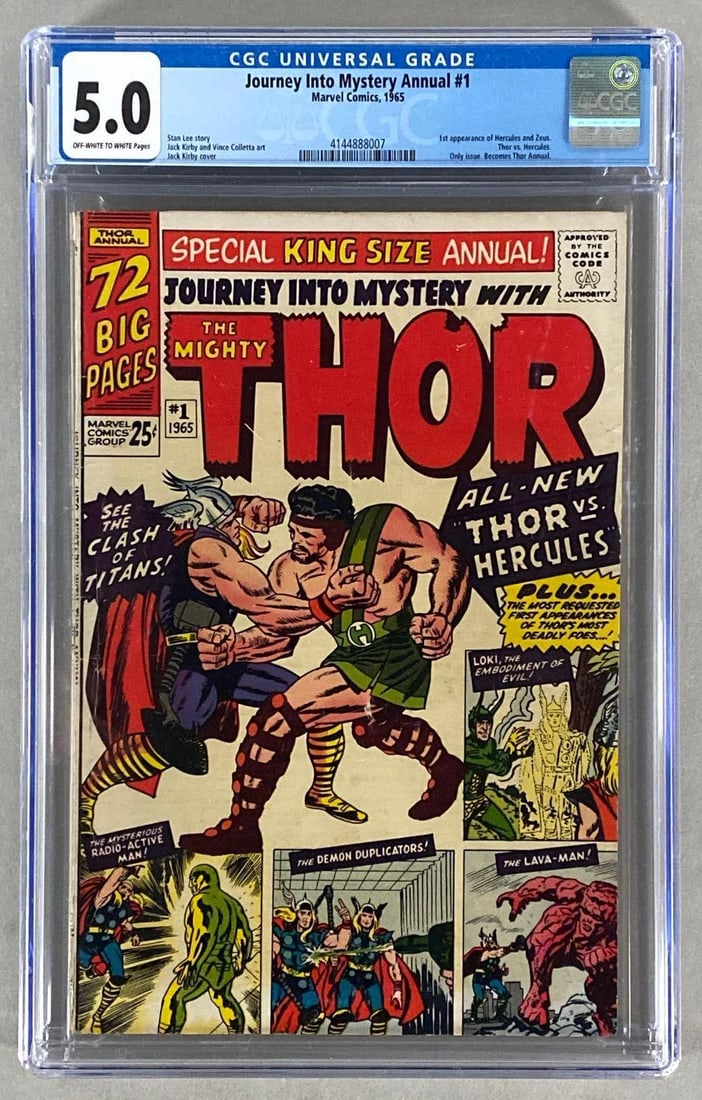 CGC Graded Marvel Comics Journey Into Mystery Annual No. 1 (1 of 7)