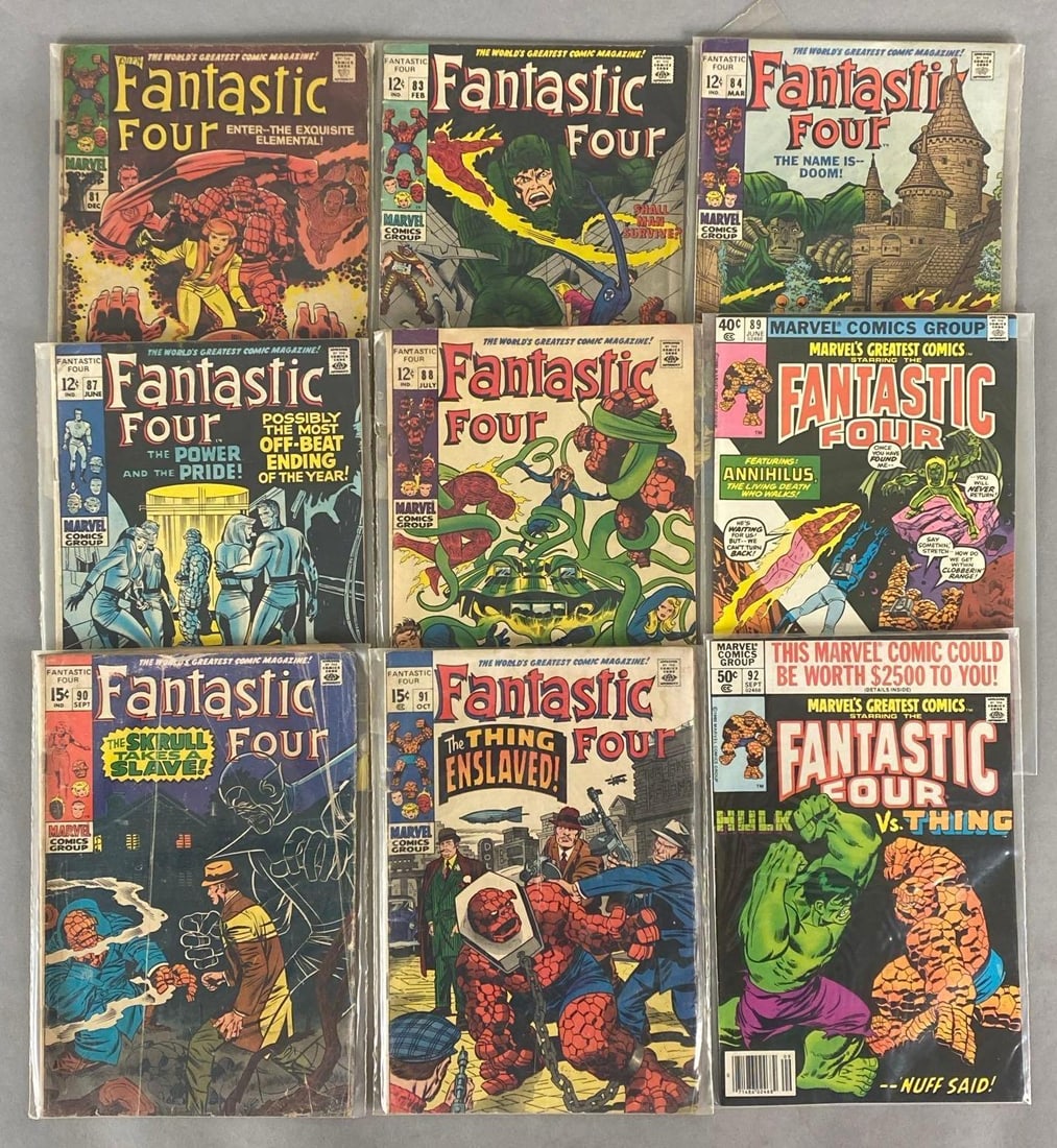 Group of 9 Marvel Fantastic Four Comic Books (1 of 4)