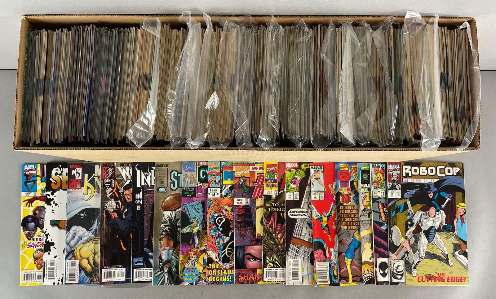 Long Box of 300+ Marvel Comic Books (1 of 3)