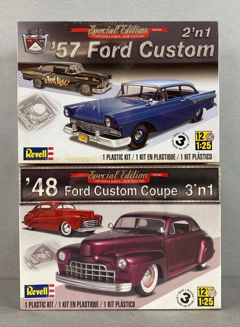 Group of 2 Revell 1940s - 1950s Ford Custom Plastic Model Kits (1 of 3)