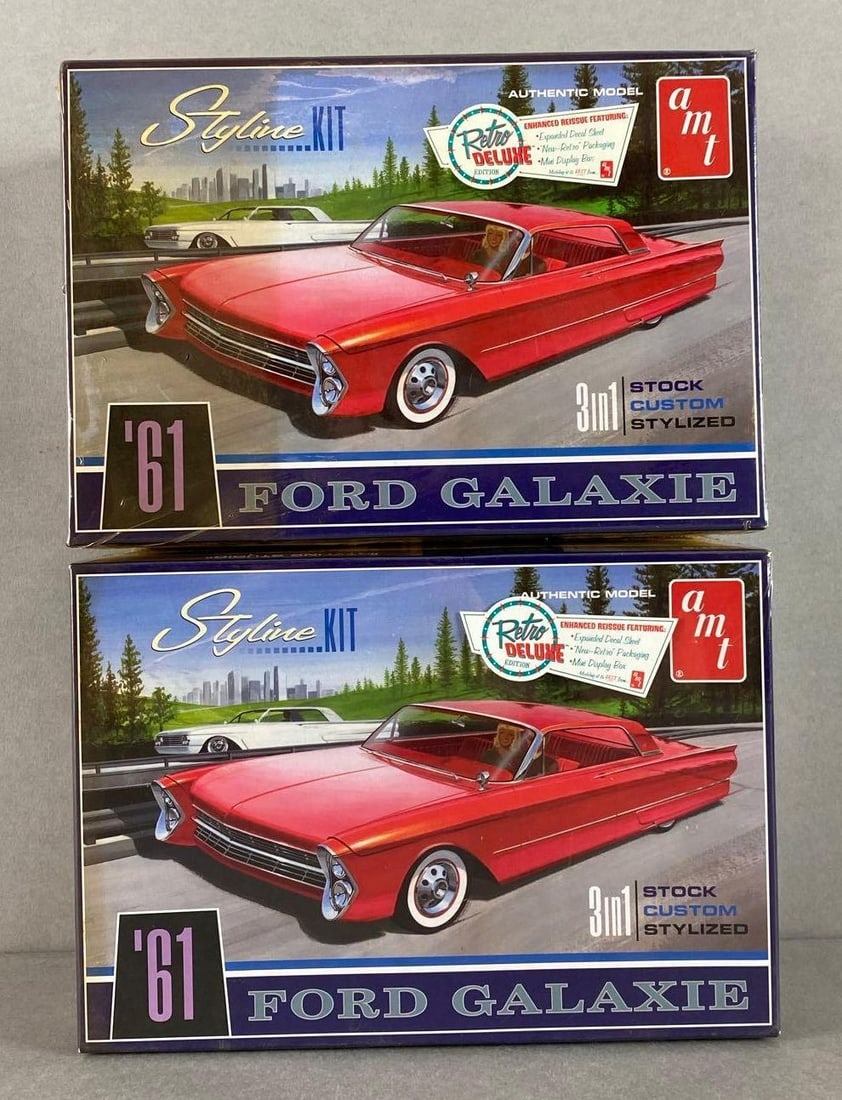 Group of 2 AMT 1961 Ford Galaxie Plastic Model Kits (1 of 3)
